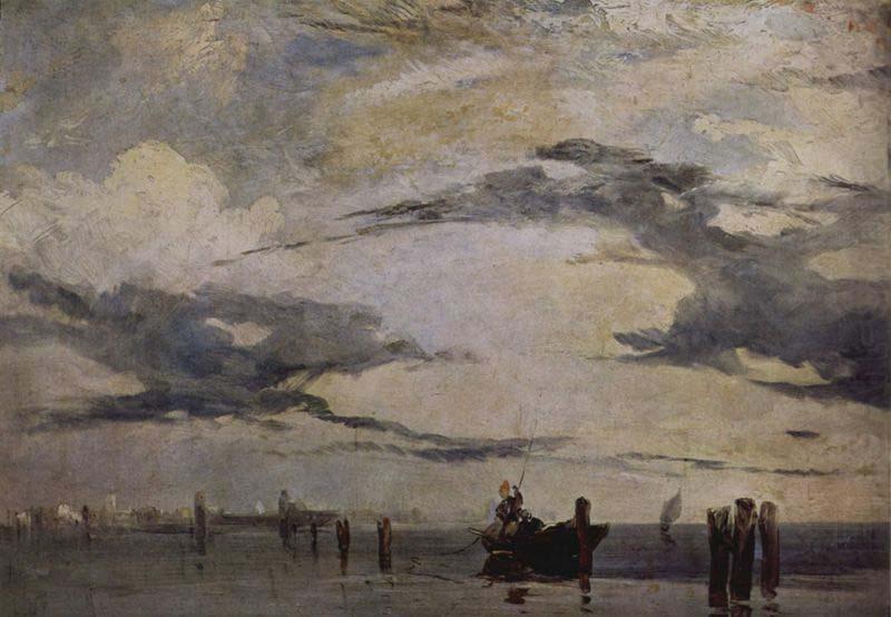 Richard Parkes Bonington View of the Lagoon Near Venice china oil painting image